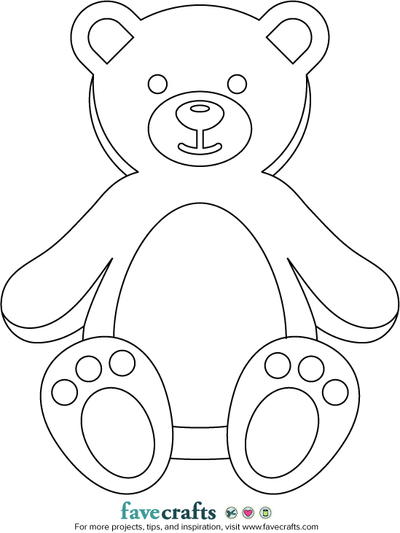 Printable teddy bear