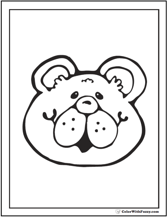 Teddy bear coloring pages for fun