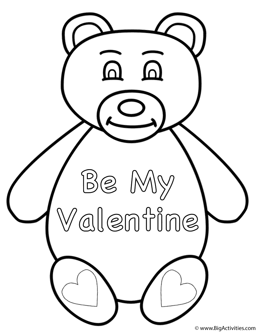 Teddy bear be my valentine