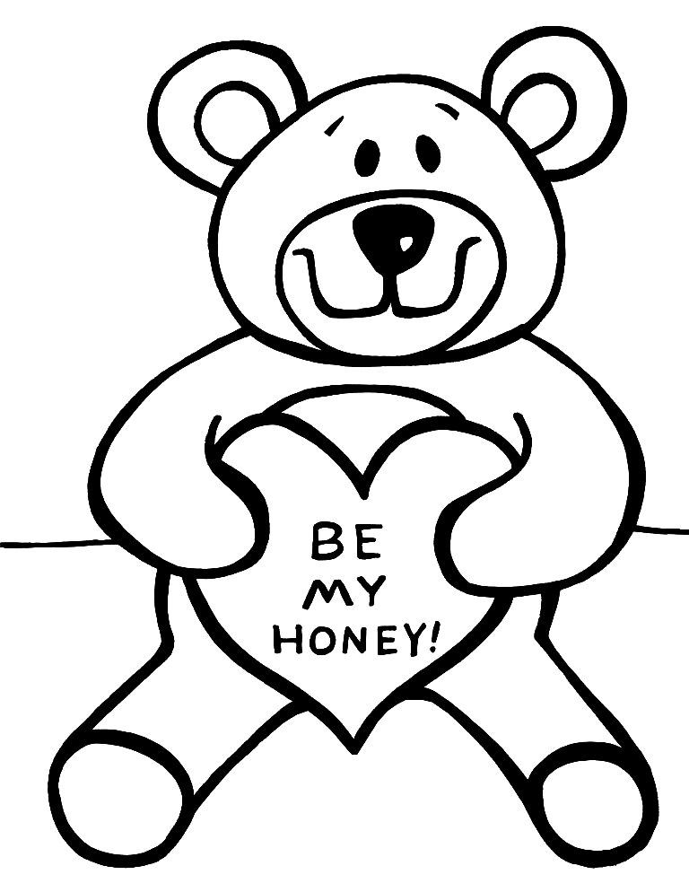 Teddy bear coloring pages printable for free download