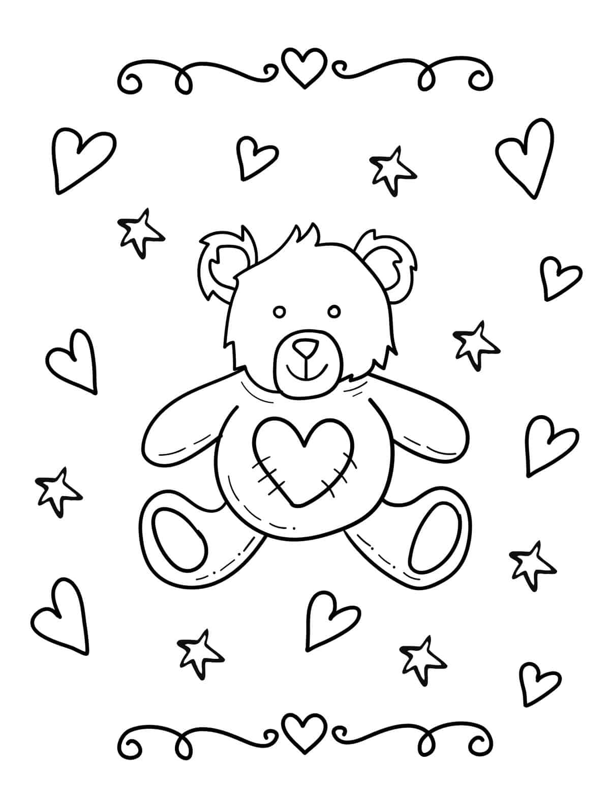 Free valentine coloring pages for kids