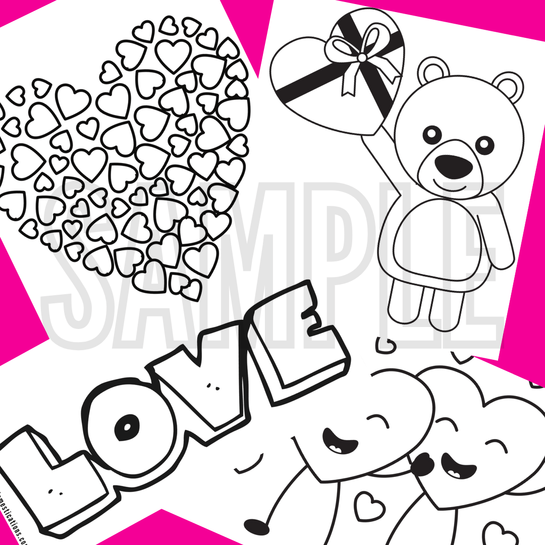 Valentines coloring pages free printable