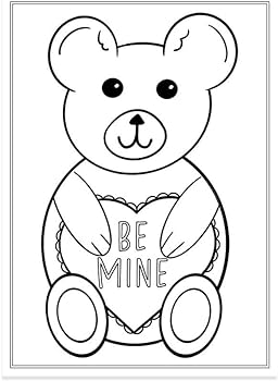 Valentine coloring cards greeting holiday hearts love dog owl bee teddy bear coloring pages printed flat cards envelopes kids diy crafts school grandchildren assortment pack count buy online at best