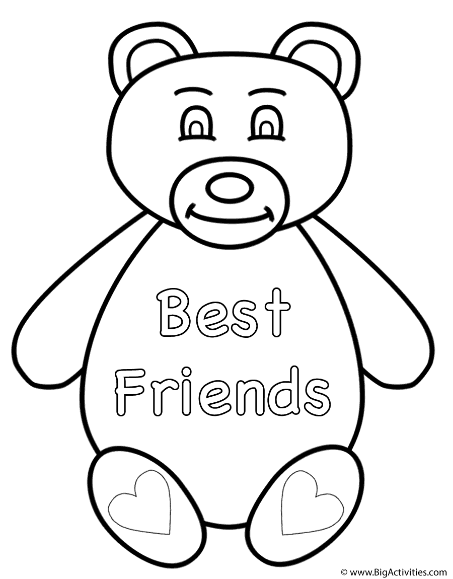 Teddy bear best friends