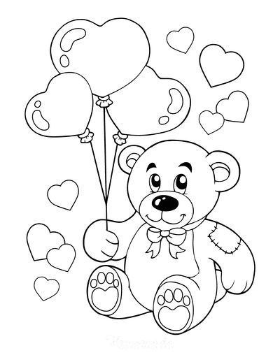 Free printable valentines day coloring pages valentines day coloring page valentine coloring bear coloring pages