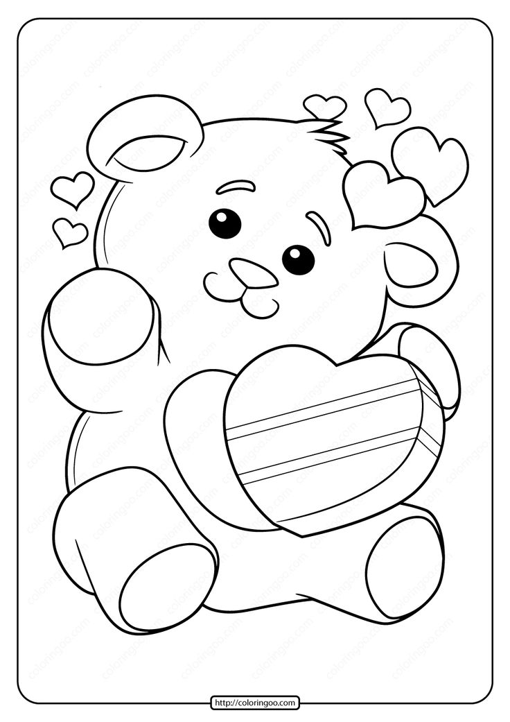 Free printable valentines day bear pdf coloring page valentine coloring pages valentines printables free coloring pages