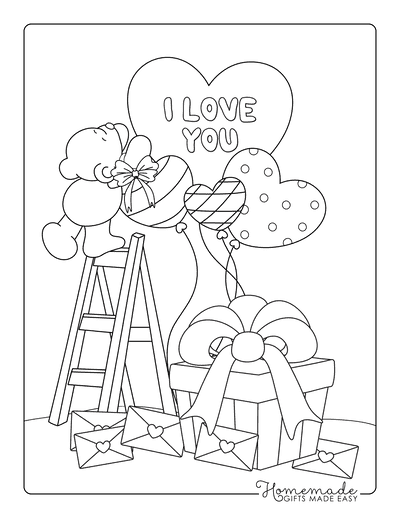 Free printable valentines day coloring pages