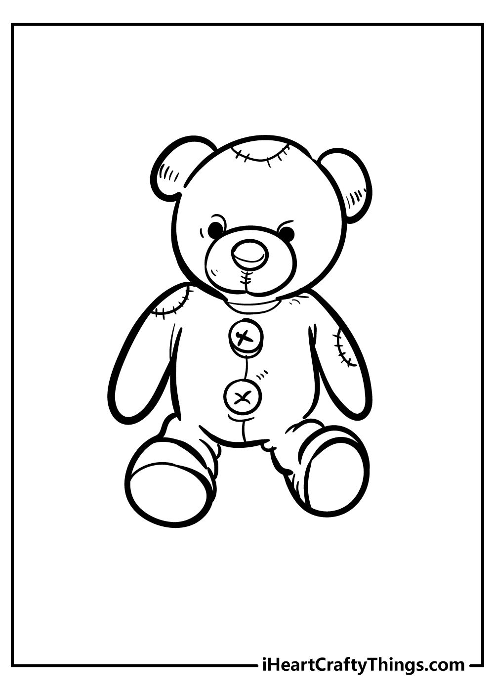 Teddy bear coloring pages free printables