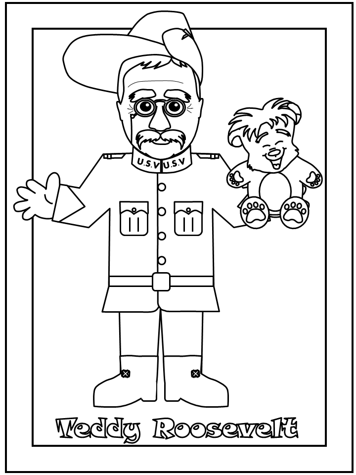 Teddy roosevelt teddy roosevelt coloring pages roosevelt