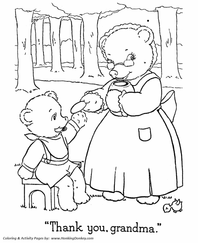 Teddy bear coloring pages grandma and baby teddy bear coloring kids sheet