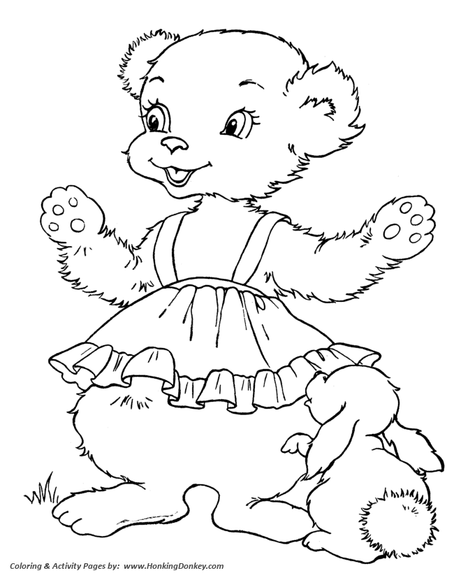 Teddy bear coloring pages free printable bear and bunny coloring activity pages for pre