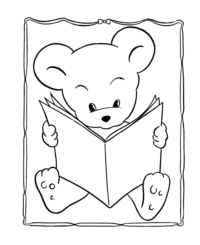 Bluebonkers teddy bear coloring page sheets