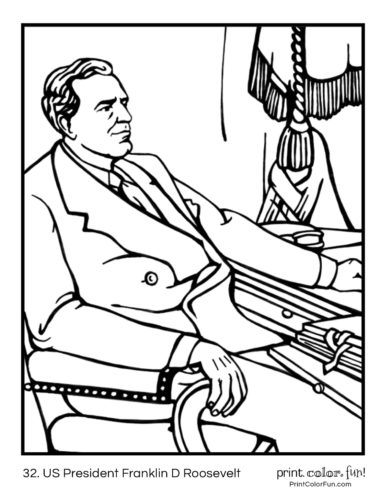 Us presidents coloring pages printables of the first american leaders