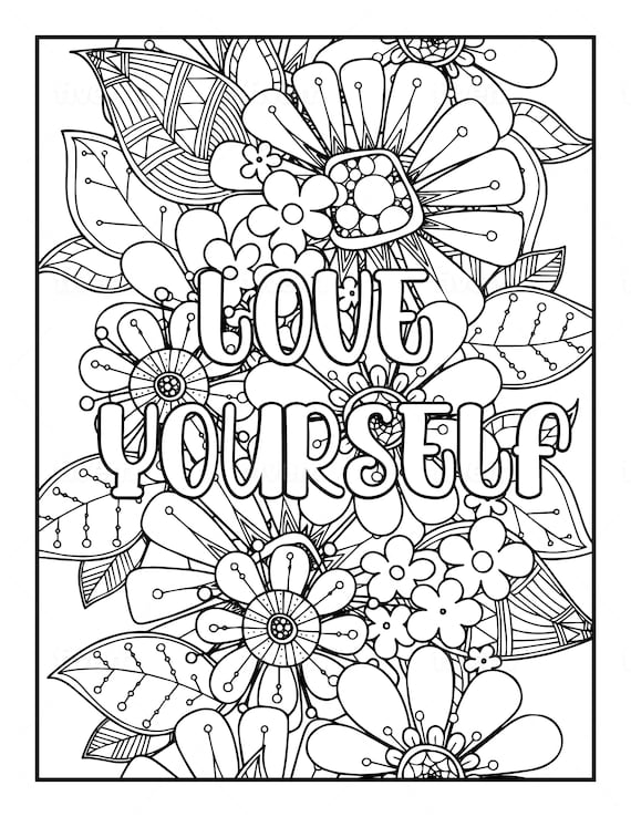 Fun positive adult and teen coloring pages