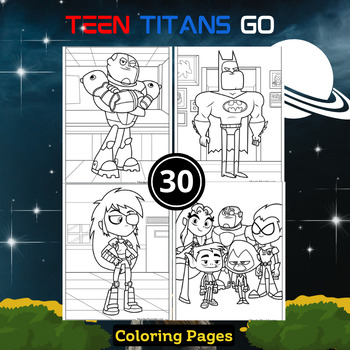 Colorful adventures with teen titans go coloring pages tpt