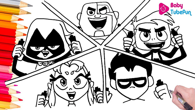 Teen titans go coloring pages