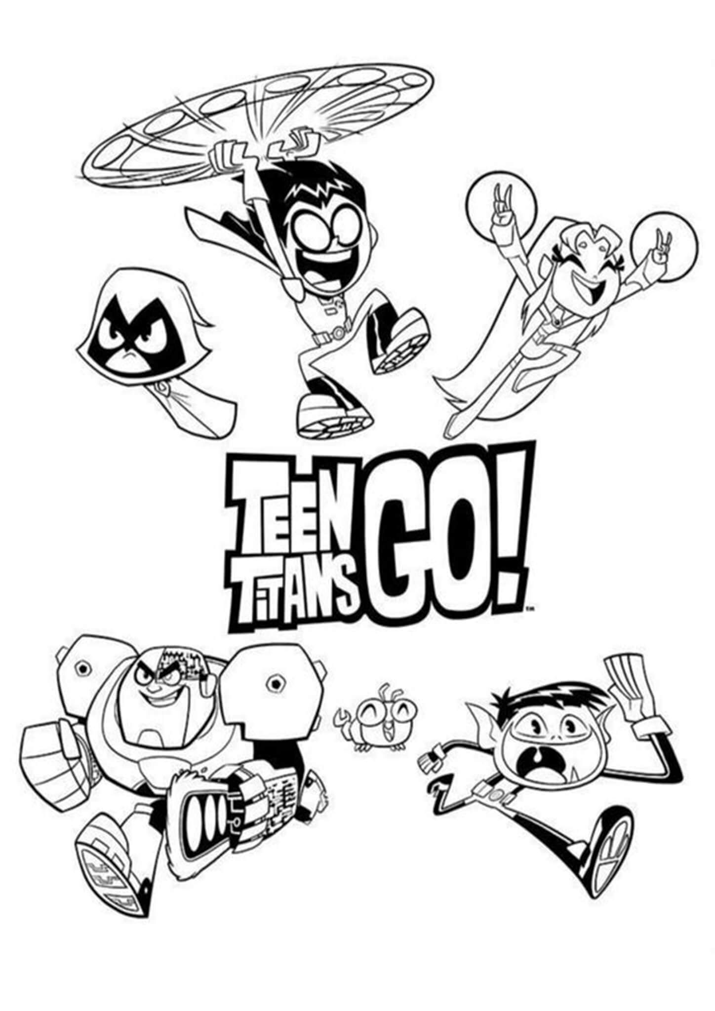 Free easy to print teen titans go coloring pages teen titans go teen titans cartoon coloring pages