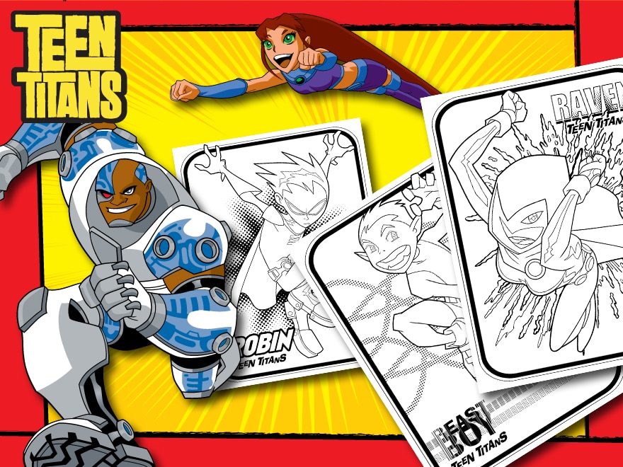 Themed printables teen titans