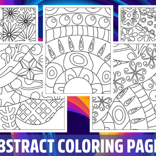 Abstract coloring pages for kids girls boys teens birthday school activity made by teachers