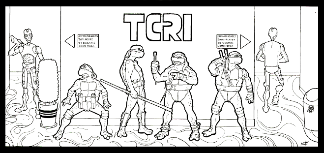 Teenage mutant ninja turtles coloring page