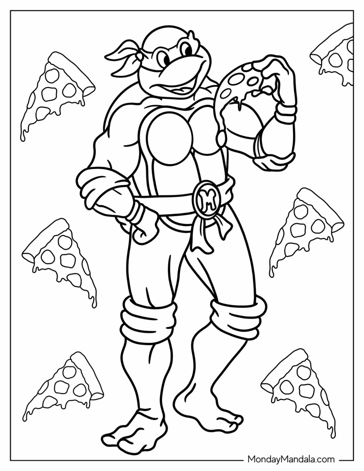 Ninja turtles coloring pages free pdf printables