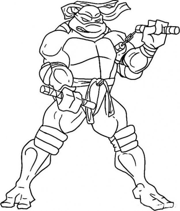 Printable ninja turtle coloring pages