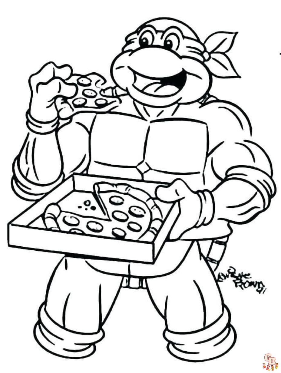 These ninja turtles coloring pages for kids