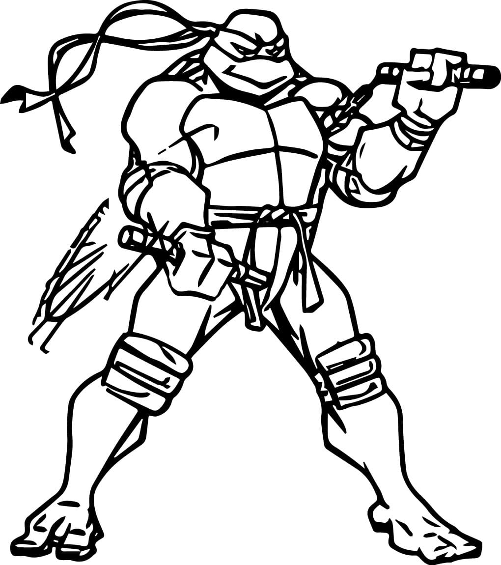 Ninja turtle image coloring page