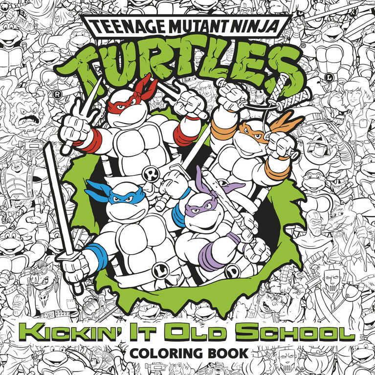 Kickin it old school coloring book teenage mutant ninja turtles