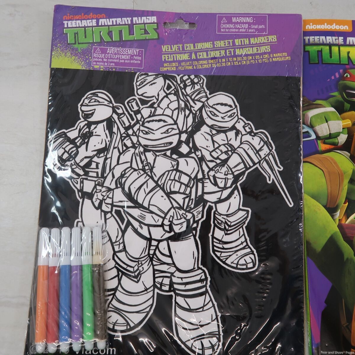 Teenage mutant ninja turtles tmnt craft lot coloring journal hat keychain