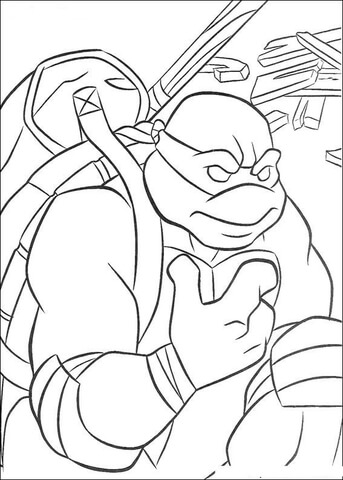 Donatello is thinking coloring page free printable coloring pages