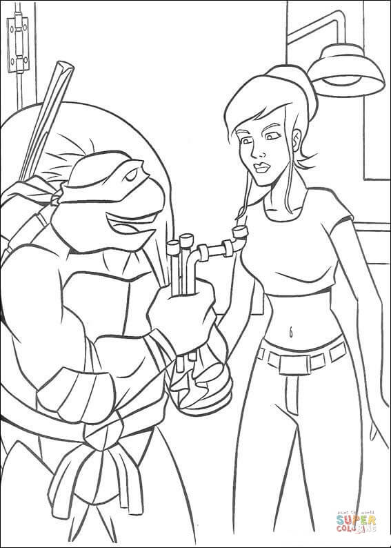 Donatello and oneil coloring page free printable coloring pages