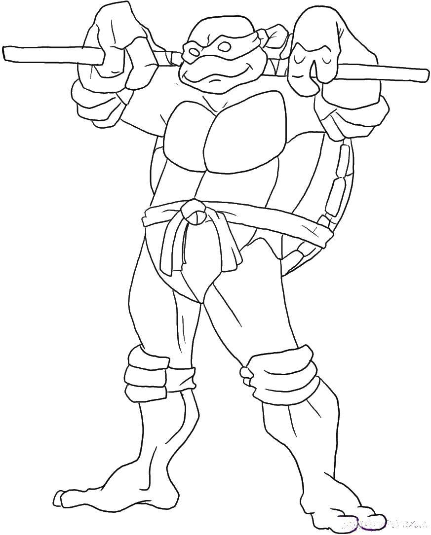 Online coloring pages coloring page donatello teenage mutant ninja turtles download print coloring page