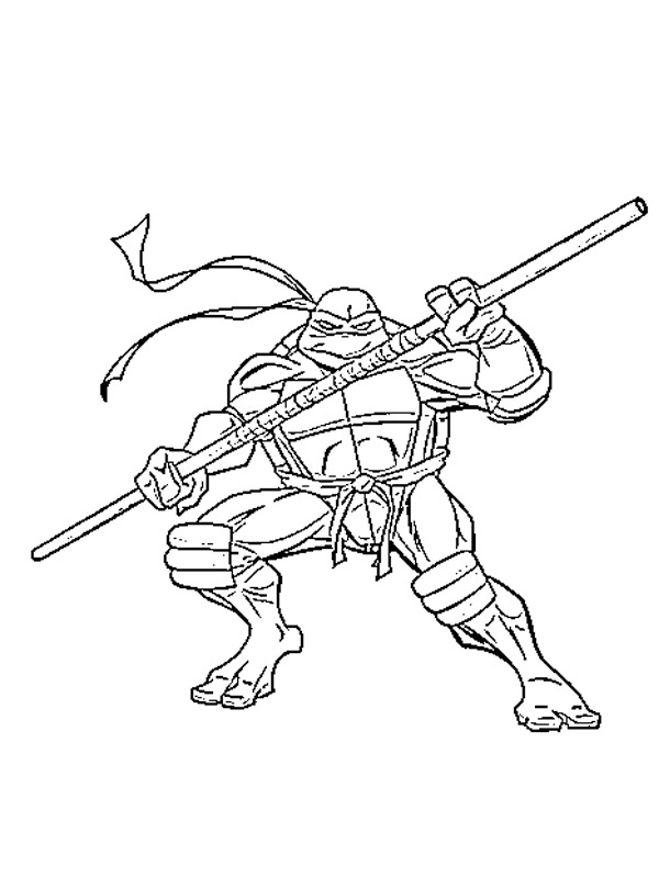 Donatello ninja turtles coloring page