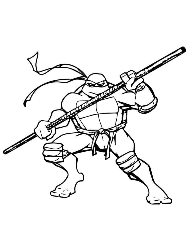 Donatello ninja turtles coloring pages