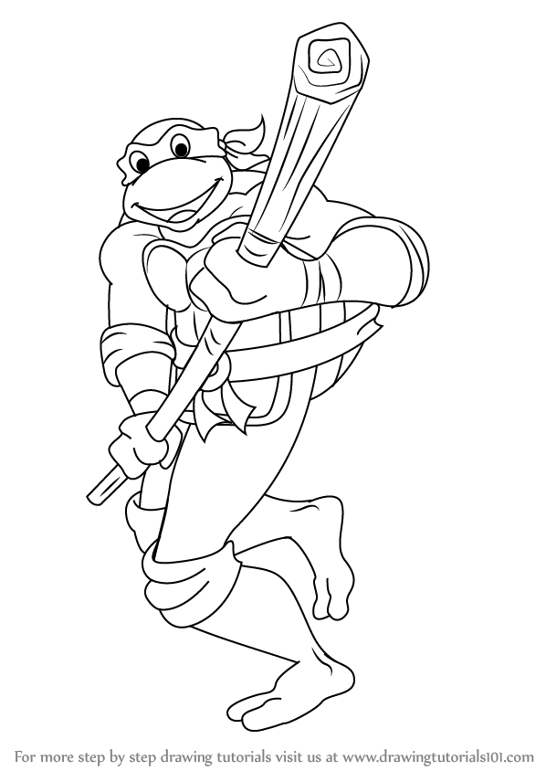 How to draw donatello from teenage mutant ninja turtles teenage mutant ninja turtles step by sâ ninja turtle coloring pages ninja turtles ninja turtle drawing