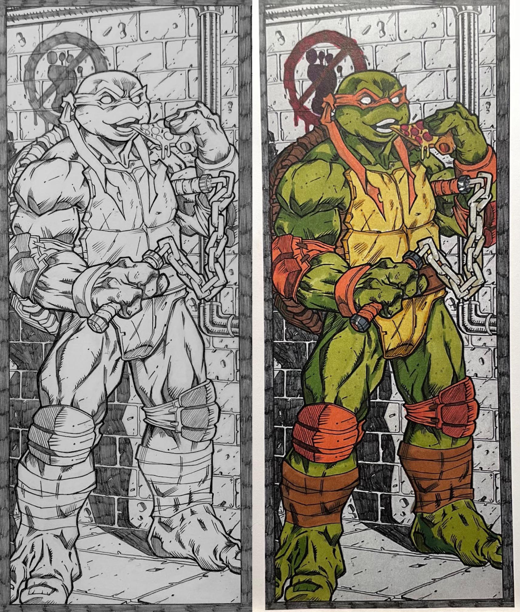 Michelangelo tmnt rcoloring