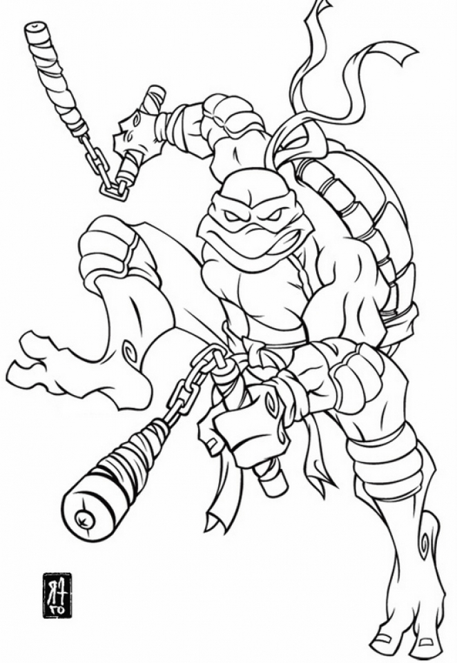 Get this michelangelo teenage mutant ninja turtles coloring pages