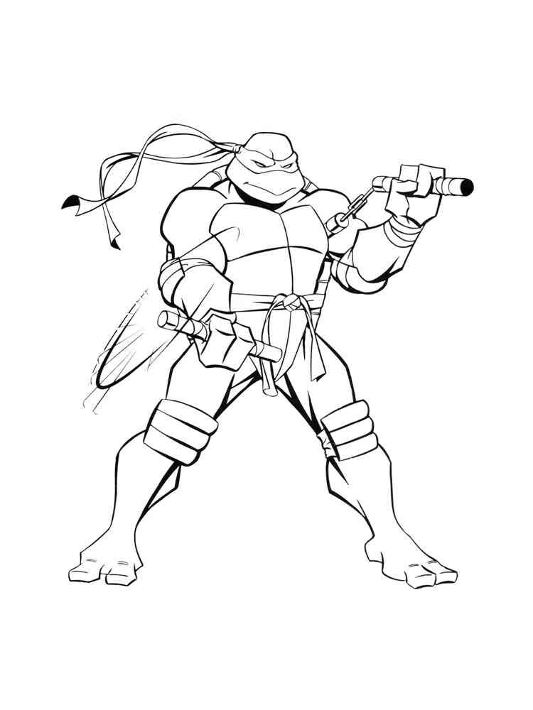 Michelangelo ninja turtles coloring pages