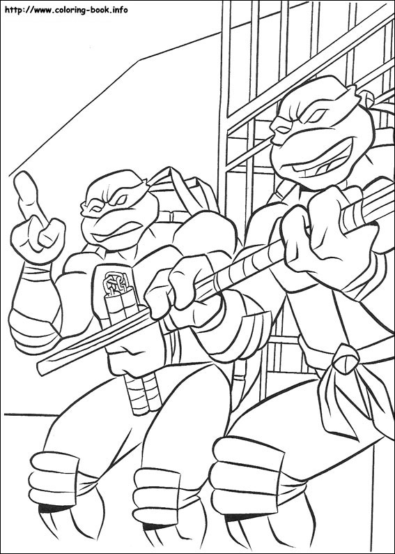 Teenage mutant ninja turtles coloring picture