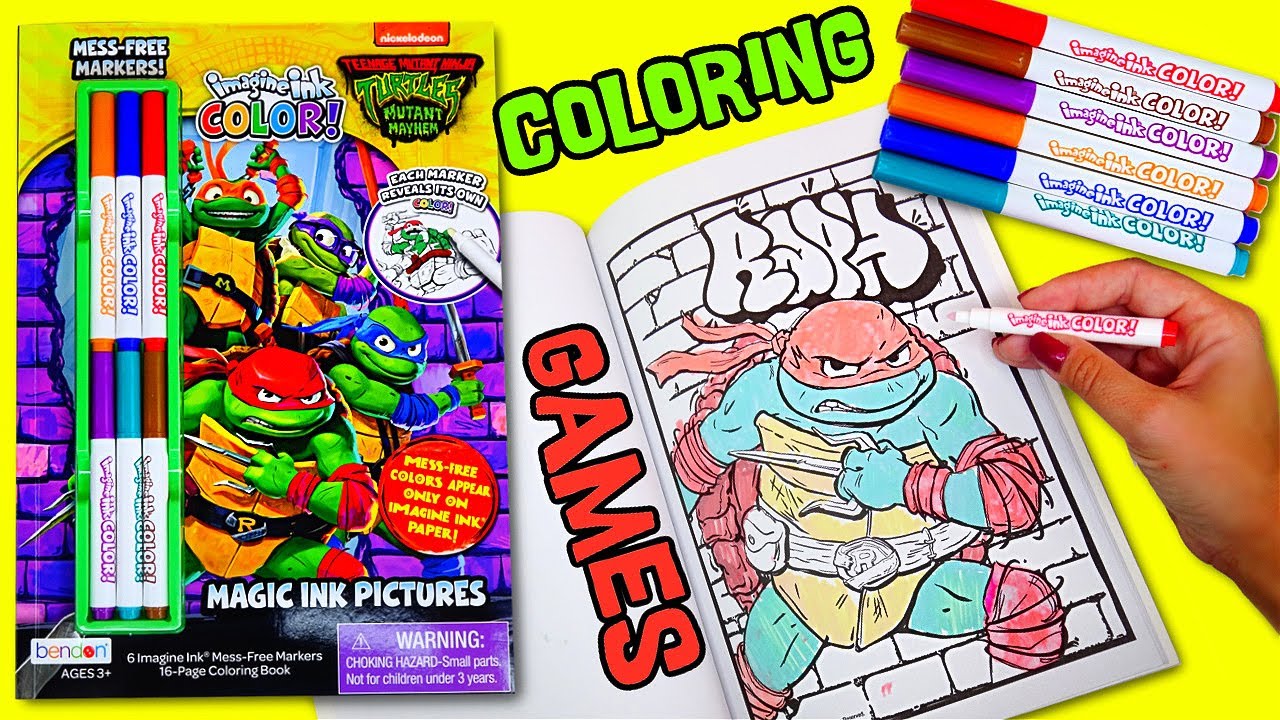 Teenage utant ninja turtles utant ayhe coloring book with gaes