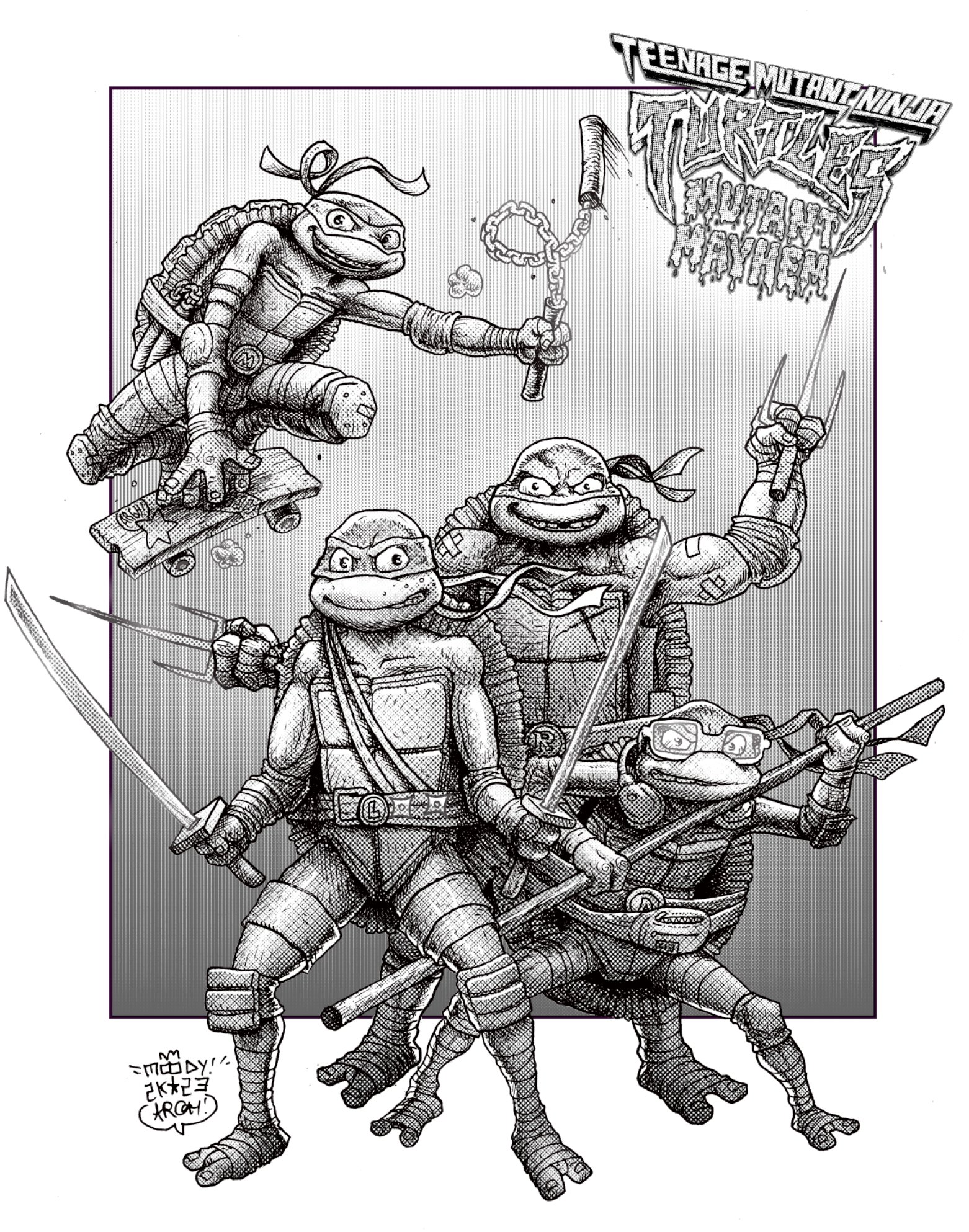 Be moody on x drew the new mutant mayhem turts for fun tmnt tmntmutantmayhem httpstcoqdinrtsed x