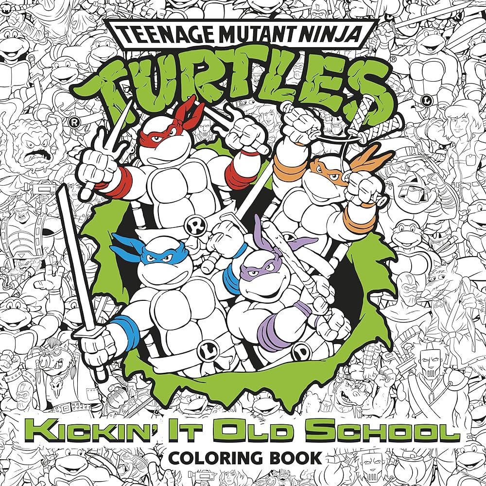 Kickin it old school coloring book teenage mutant ninja turtles random house spaziante patrick books