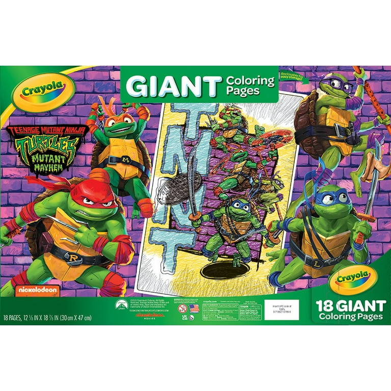 Crayola teenage mutant ninja turtles giant coloring pages coloring pages gift unisex child