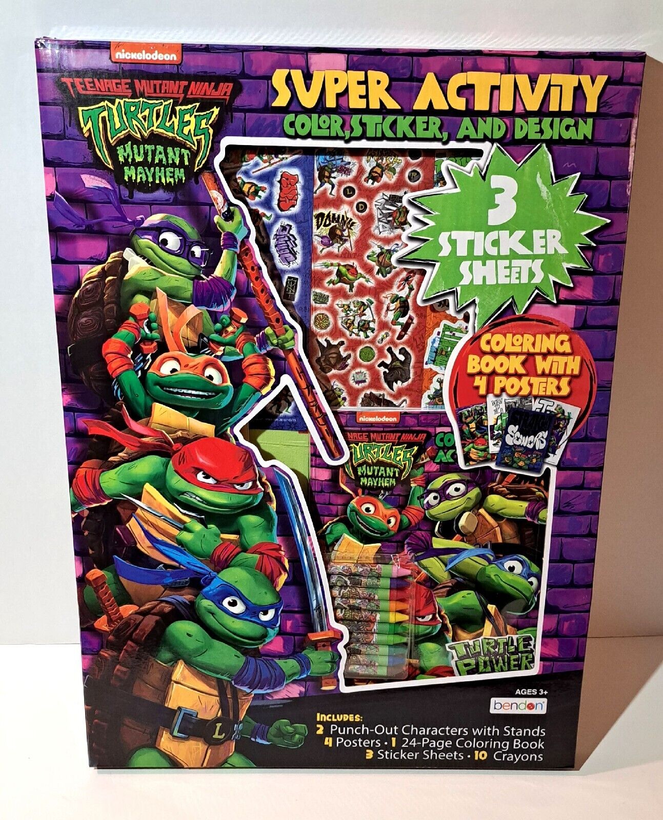 Teeange mutant ninja turtles mutant mayhem movie activity playset poster tmnt