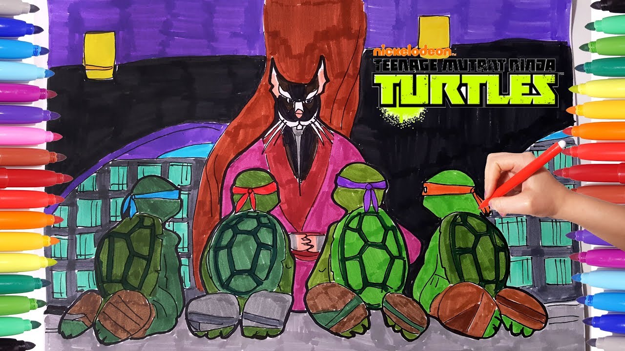 Teenage utant ninja turtles tnt coloring pages how to draw ickey donnie raphael leo