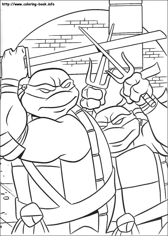 Teenage mutant ninja turtles coloring picture