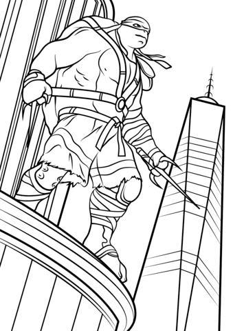 Raphael from teenage mutant ninja turtles out of the shadows coloring page free printable coloring pages