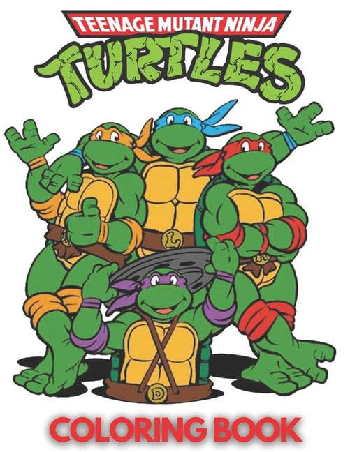 Teenage mutant ninja turtles coloring book coloring book for kids teens and adults giant high quality paperback