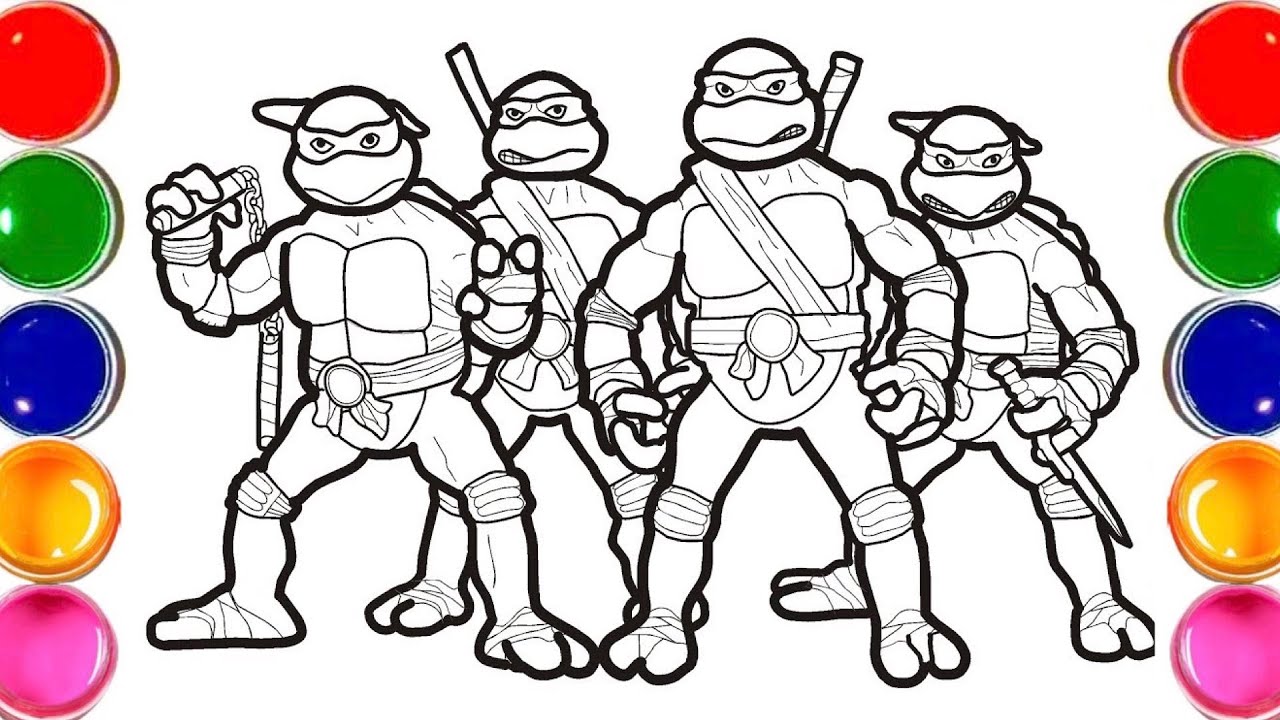 Ninja turtles drawing ninja turtles coloring